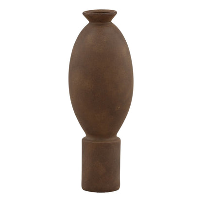 Brown Terracotta Vase 6 in Wide