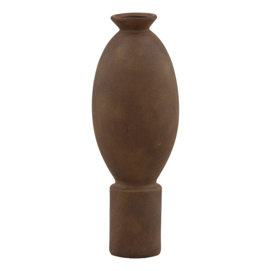 Brown Terracotta Vase 6 in Wide