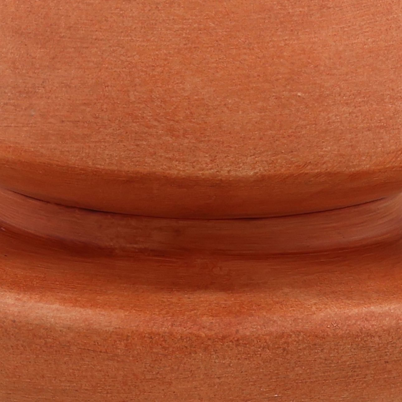 Orange Terracotta Vase 8 in Wide