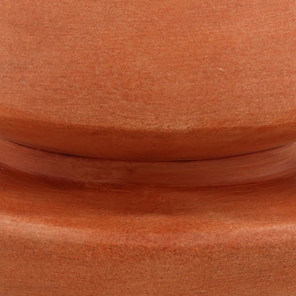 Orange Terracotta Vase 8 in Wide