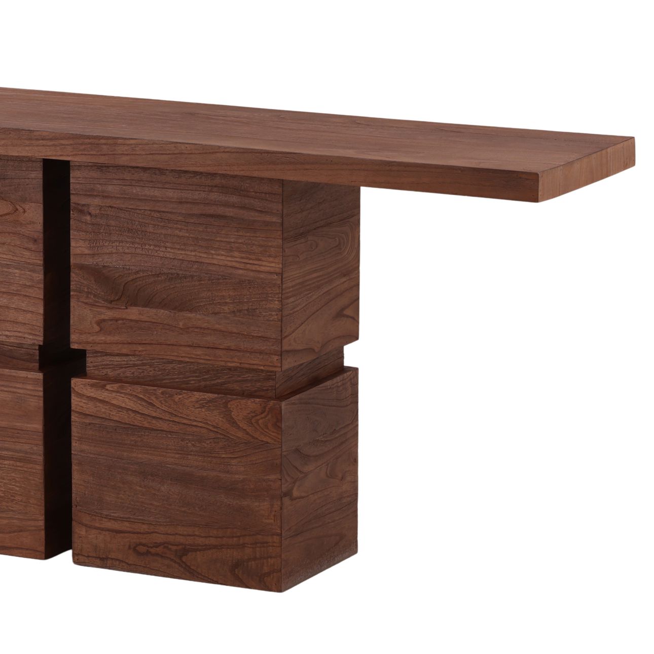 Medium Brown Mindi Wood Table 71 in Wide
