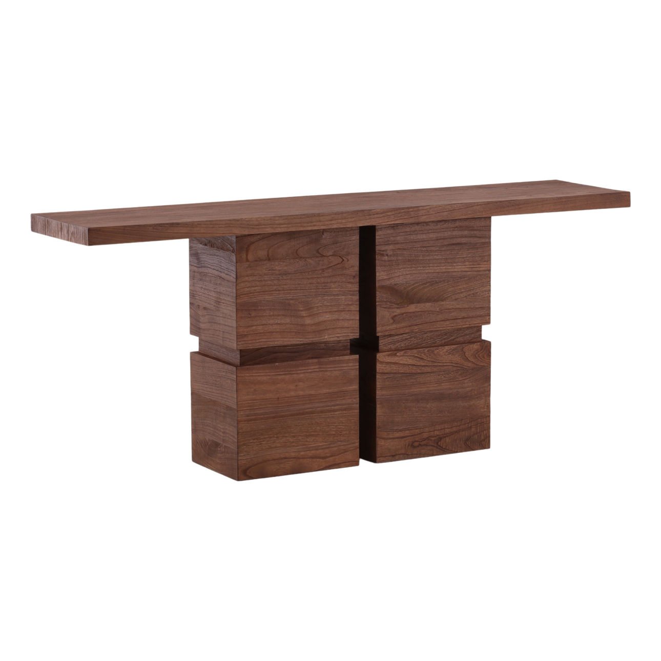 Medium Brown Mindi Wood Table 71 in Wide