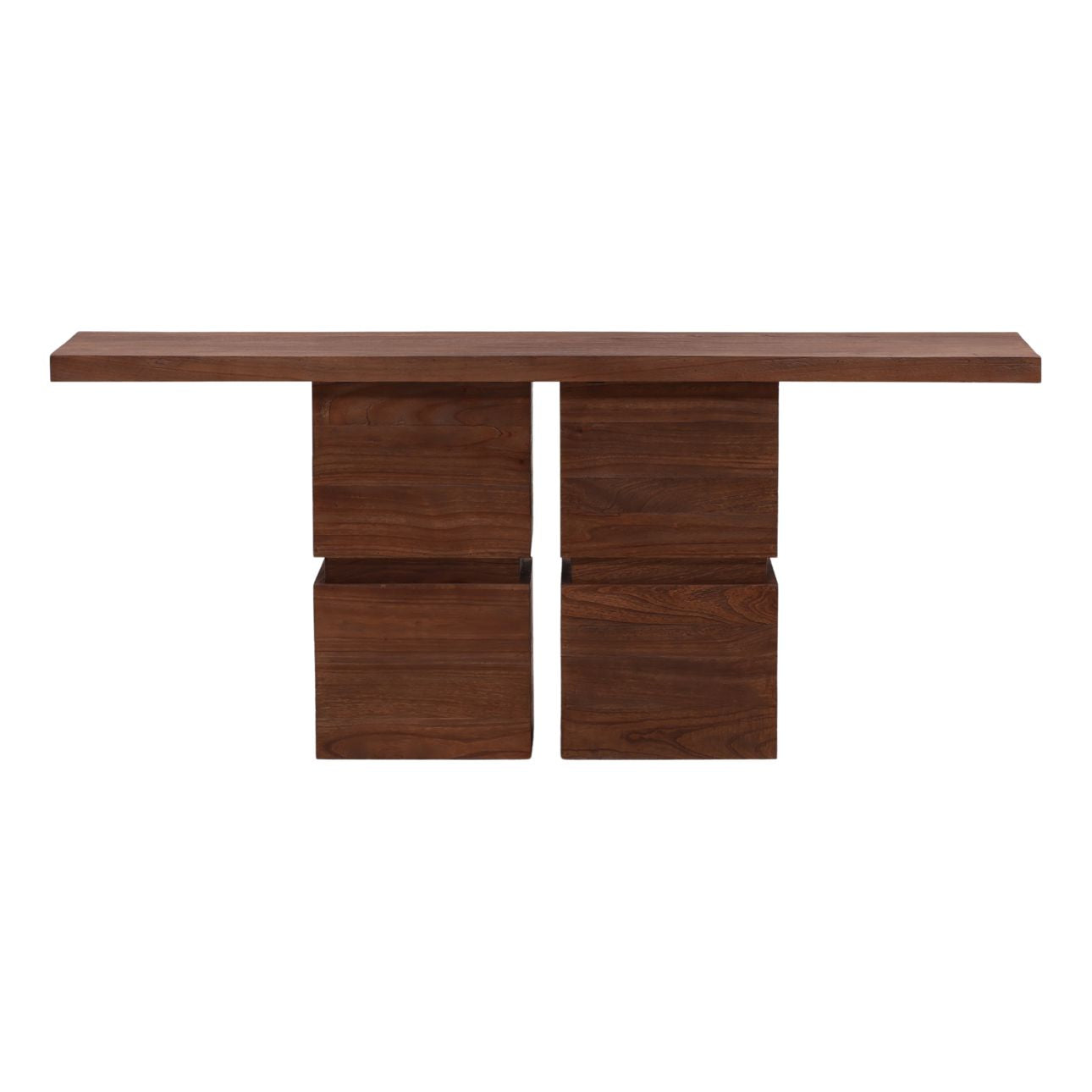 Medium Brown Mindi Wood Table 71 in Wide