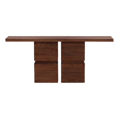 Medium Brown Mindi Wood Table 71 in Wide