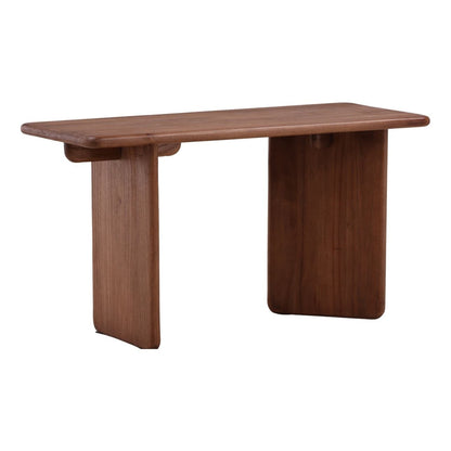 Medium Brown Mindi Wood Desk 55 in Wide