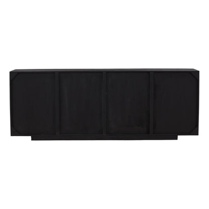 Black Mindi Wood Sideboard 86 in Wide