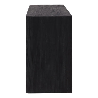 Black Mindi Wood Sideboard 86 in Wide