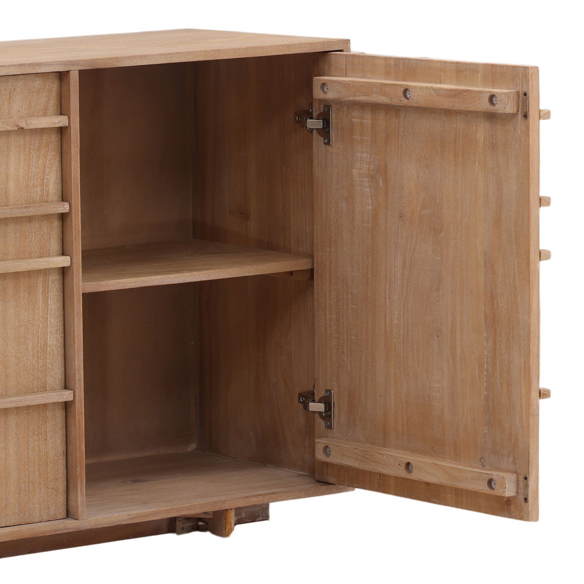 Refined Mindi Wood Cabinet