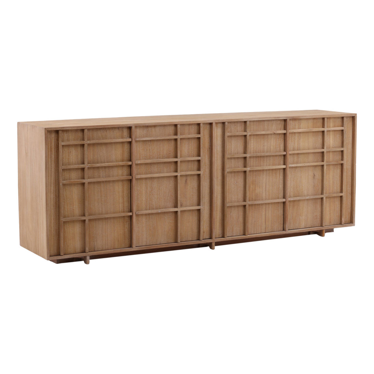 Refined Mindi Wood Cabinet