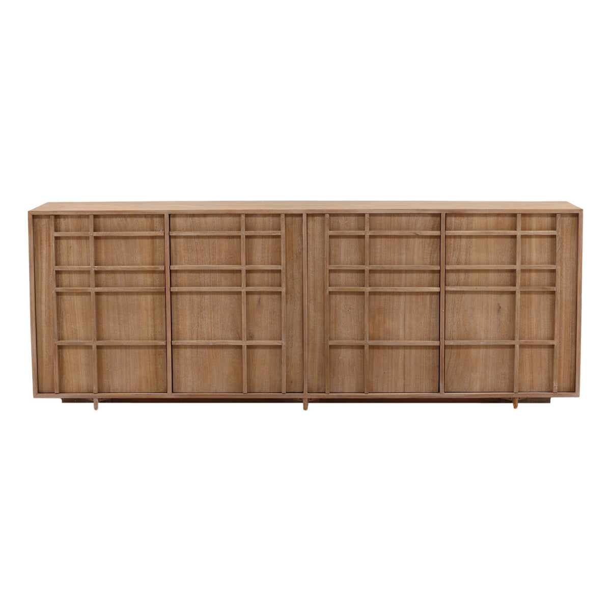 Refined Mindi Wood Cabinet