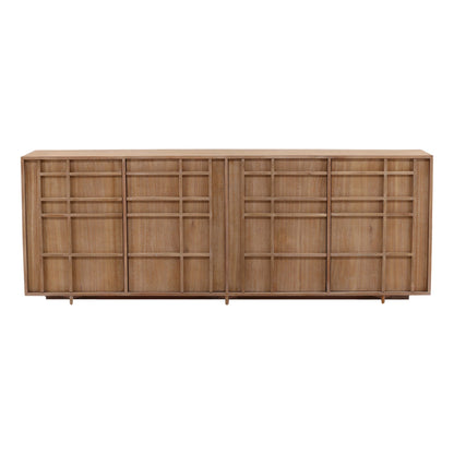 Refined Mindi Wood Cabinet