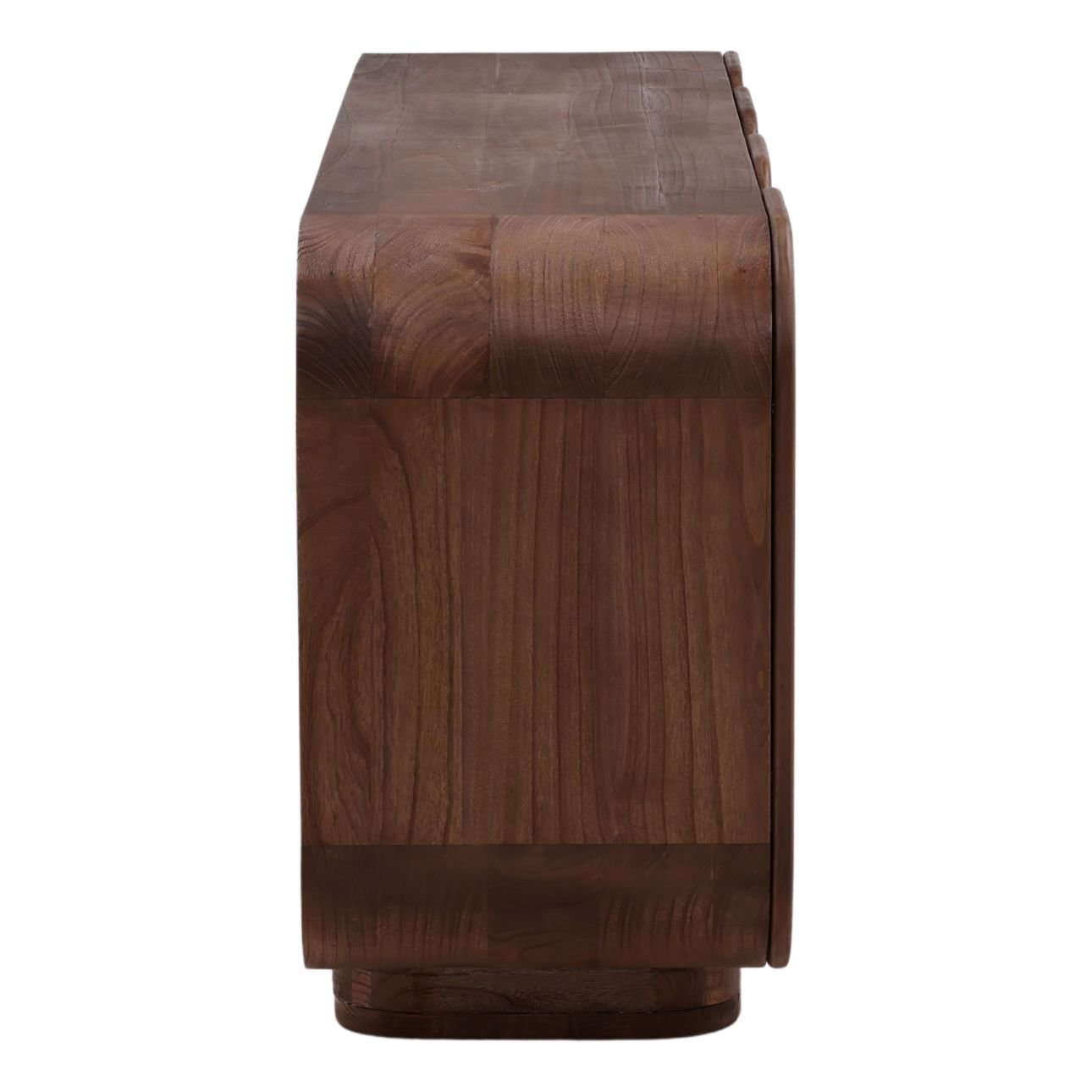 Medium Brown Mindi Wood Sideboard 78.5 in Wide
