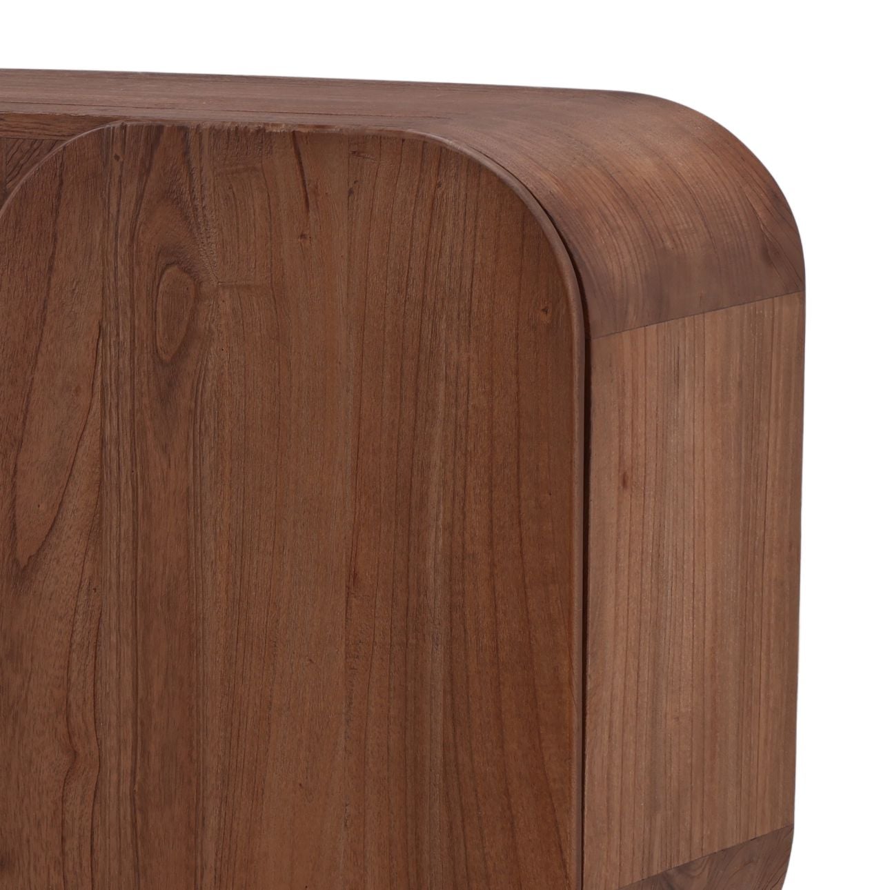 Medium Brown Mindi Wood Sideboard 78.5 in Wide