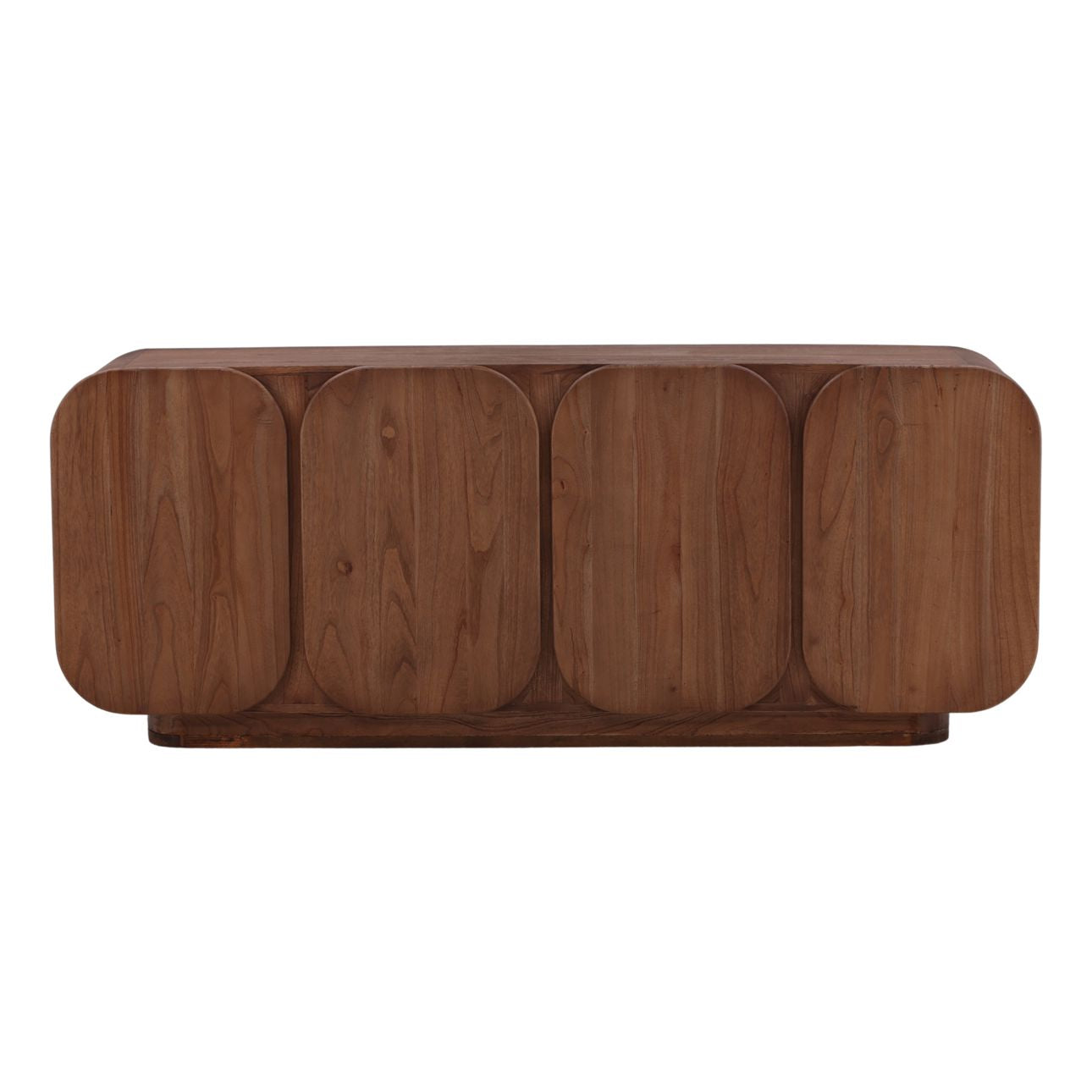 Medium Brown Mindi Wood Sideboard 78.5 in Wide