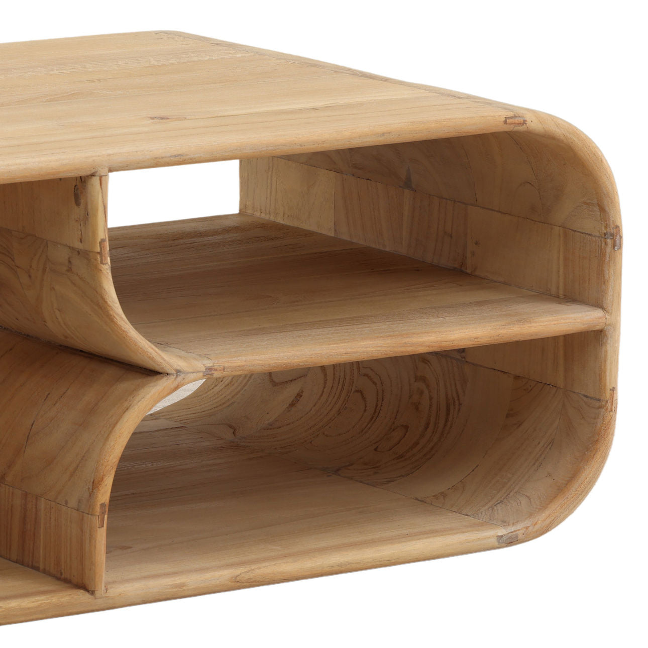 Light Natural Mindi Wood Table 55 in Wide