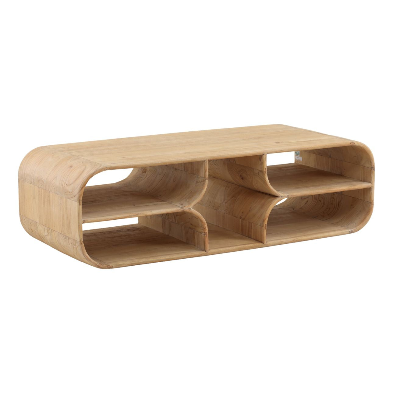 Light Natural Mindi Wood Table 55 in Wide
