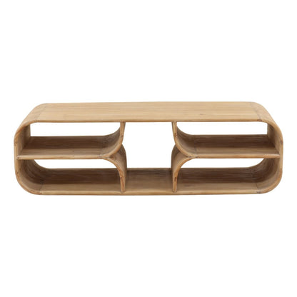 Light Natural Mindi Wood Table 55 in Wide