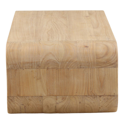Light Natural Mindi Wood Table 55 in Wide