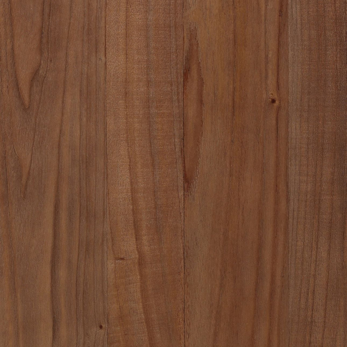 Side profile of the Cormoor mindi wood bookcase showing 15.5-inch depth
