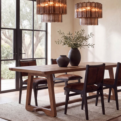 Modern Mindi Wood Dining Table