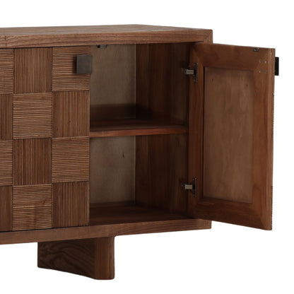 Brown Mindi Wood Sideboard 73 in Wide