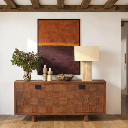 Brown Mindi Wood Sideboard 73 in Wide