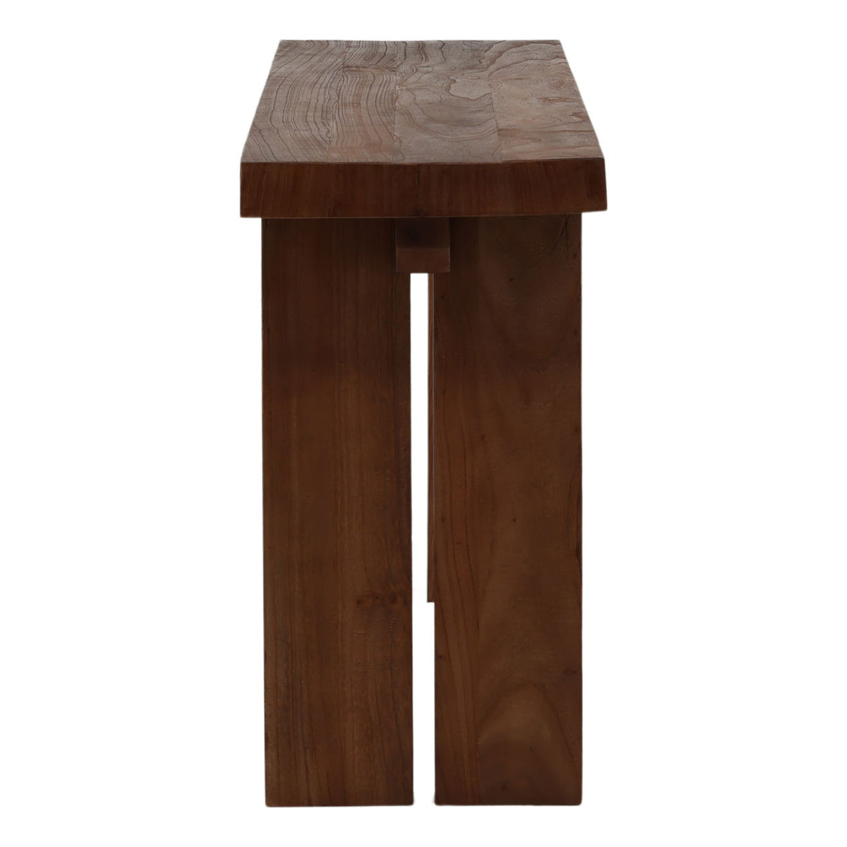 Rencroft console table side profile highlighting slim 15.5-inch depth