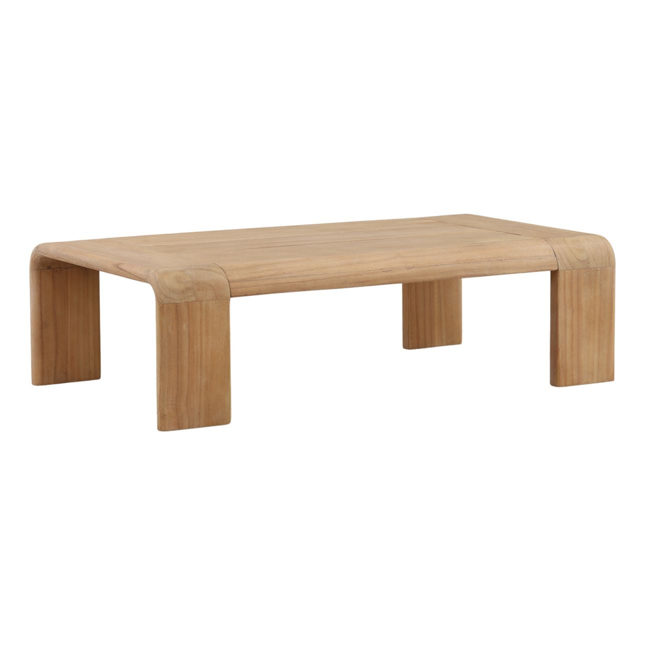 Light Natural Mindi Wood Table 55 in Wide