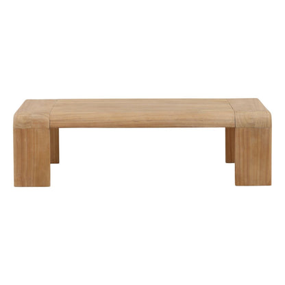 Light Natural Mindi Wood Table 55 in Wide