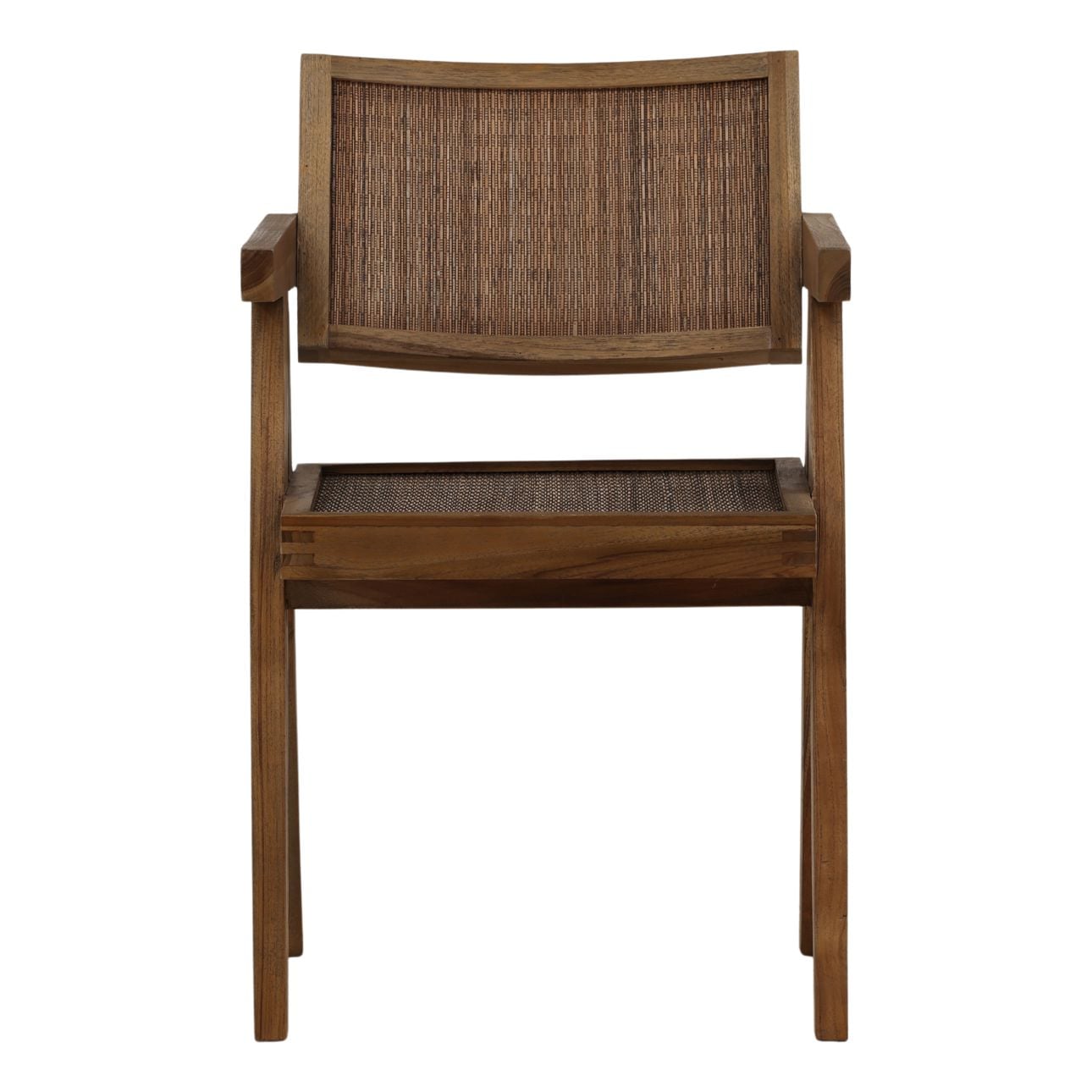 Brown Mindi Wood and Coconut Fibers Chair 20.5 in Wide