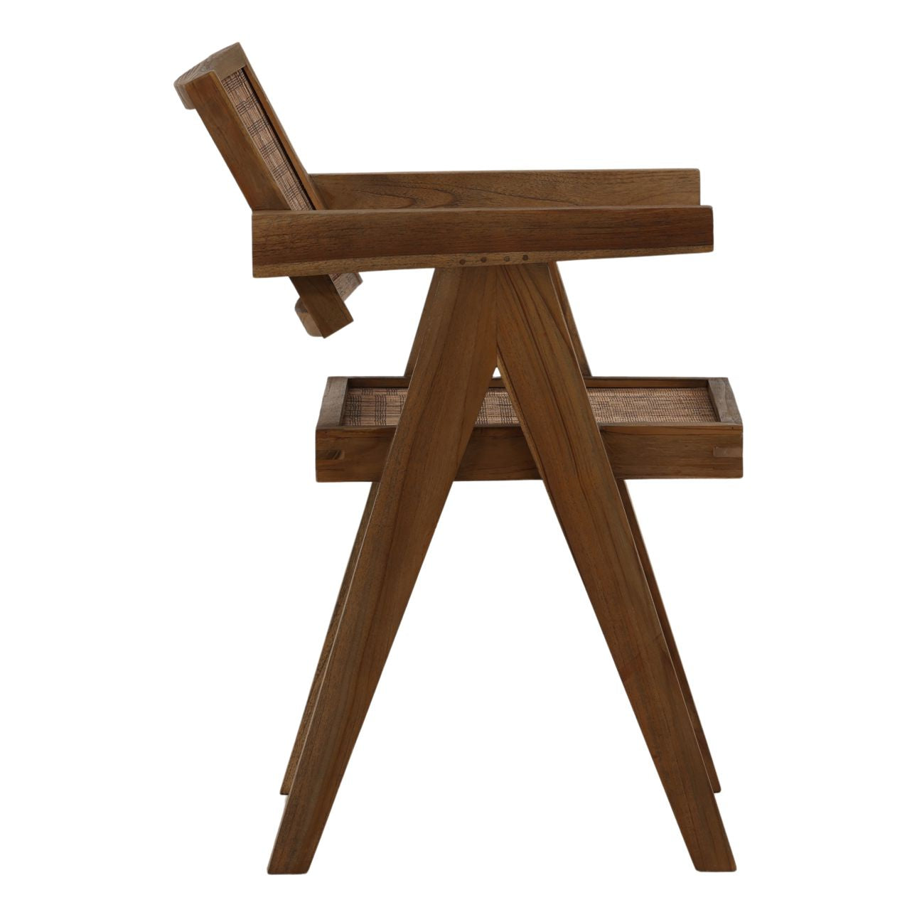 Brown Mindi Wood and Coconut Fibers Chair 20.5 in Wide