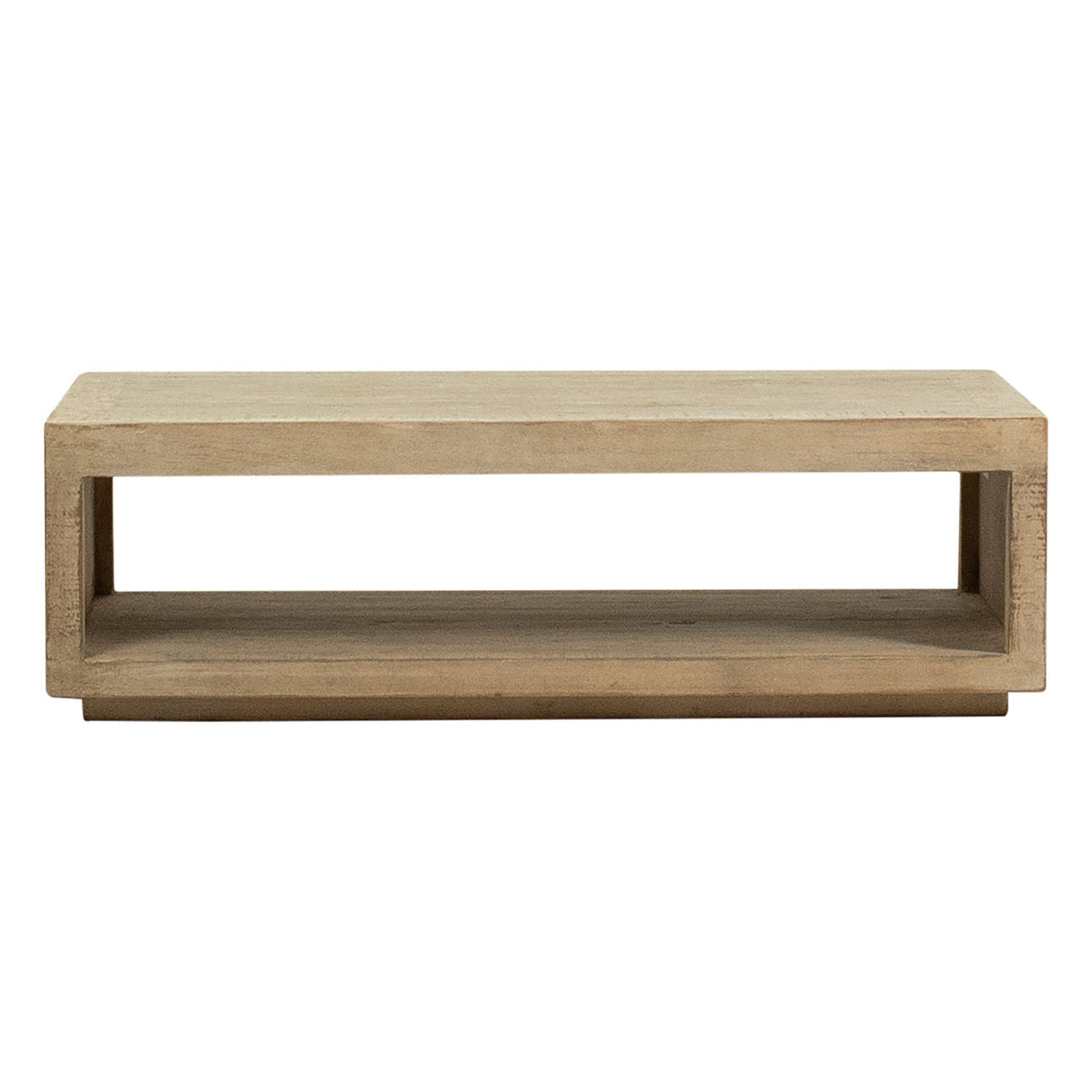 Natural Warm Wash Sealed Finish Reclaimed Pine Wood Table 52 in Wide