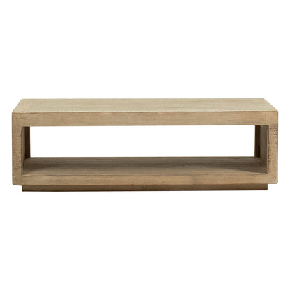 Natural Warm Wash Sealed Finish Reclaimed Pine Wood Table 52 in Wide