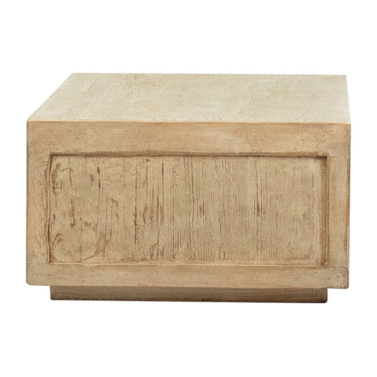 Natural Warm Wash Sealed Finish Reclaimed Pine Wood Table 52 in Wide
