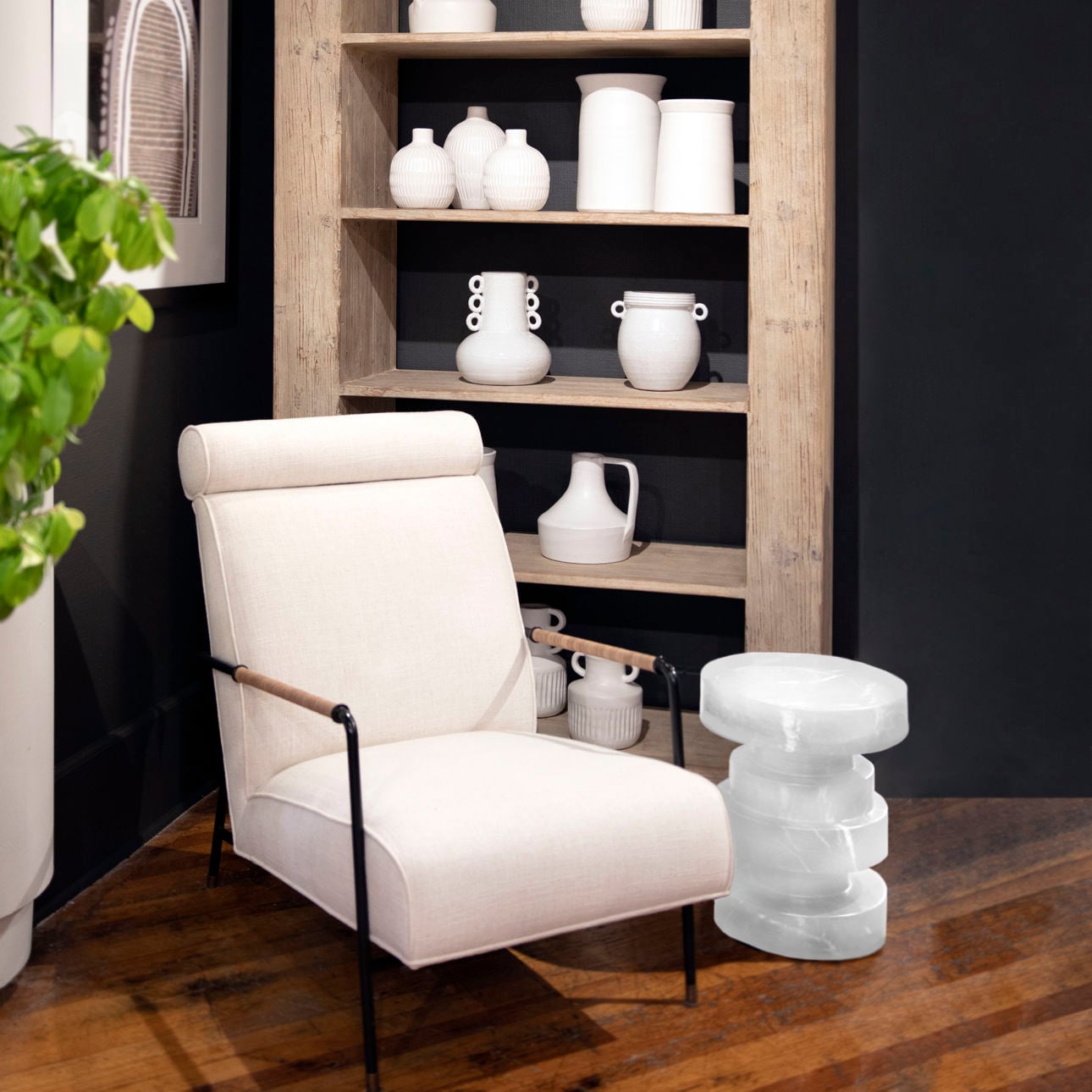 Light Warm Wash Sealed Finish Reclaimed Pine Wood Bookcase 48 in Wide
