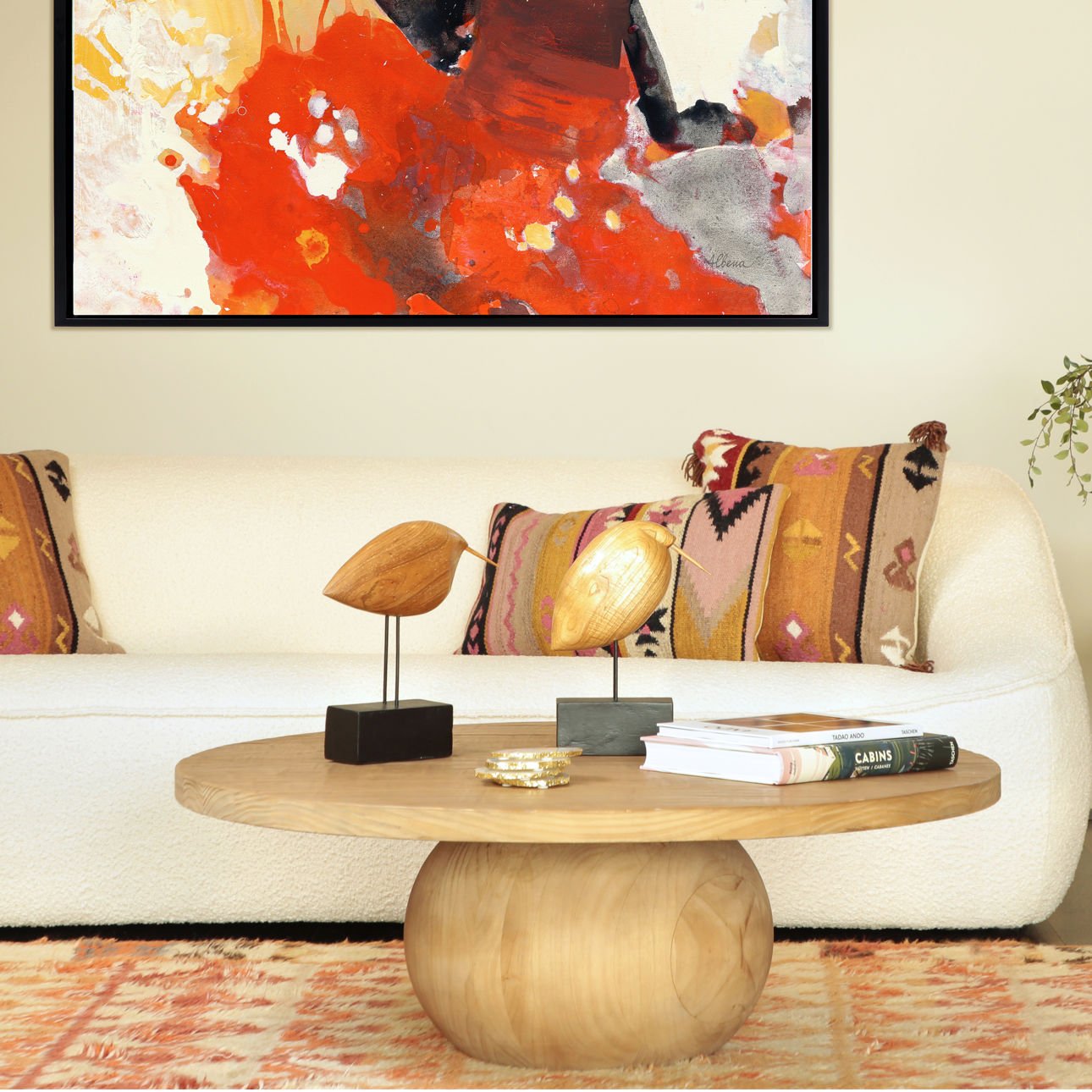 Natural Wood Finish Reclaimed Pine Wood Table 42 in Wide