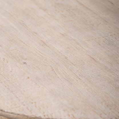 Light Warm Wash Finish Reclaimed Pine Wood Table 42 in Wide