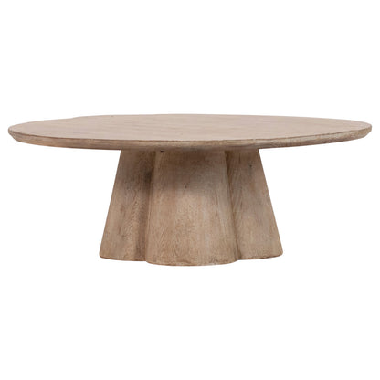 Light Warm Wash Finish Reclaimed Pine Wood Table 42 in Wide