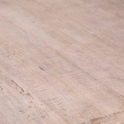 Light Warm Wash Finish Reclaimed Pine Wood Table 96 in Wide