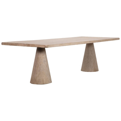 Light Warm Wash Sealed Finish Reclaimed Pine Wood Table 108 in Wide