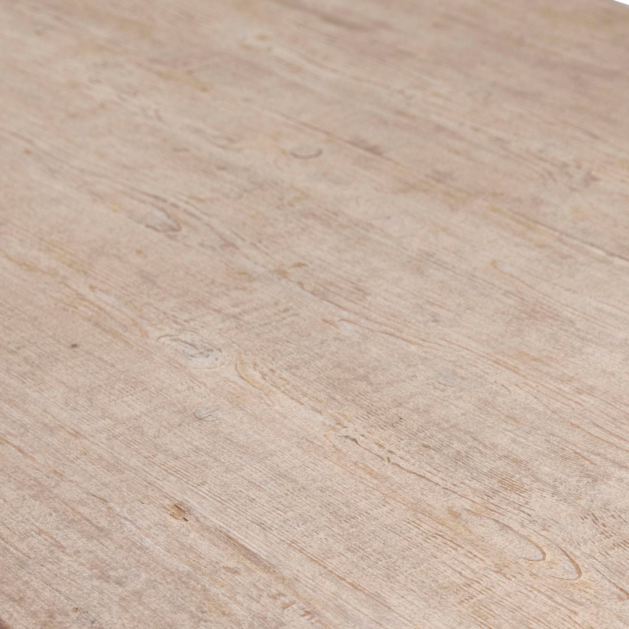 Light Warm Wash Sealed Finish Reclaimed Pine Wood Table 108 in Wide