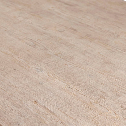 Light Warm Wash Sealed Finish Reclaimed Pine Wood Table 108 in Wide