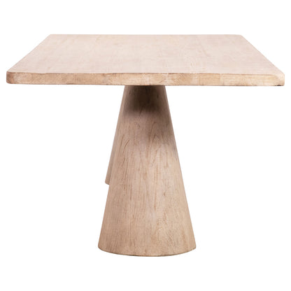 Light Warm Wash Sealed Finish Reclaimed Pine Wood Table 108 in Wide