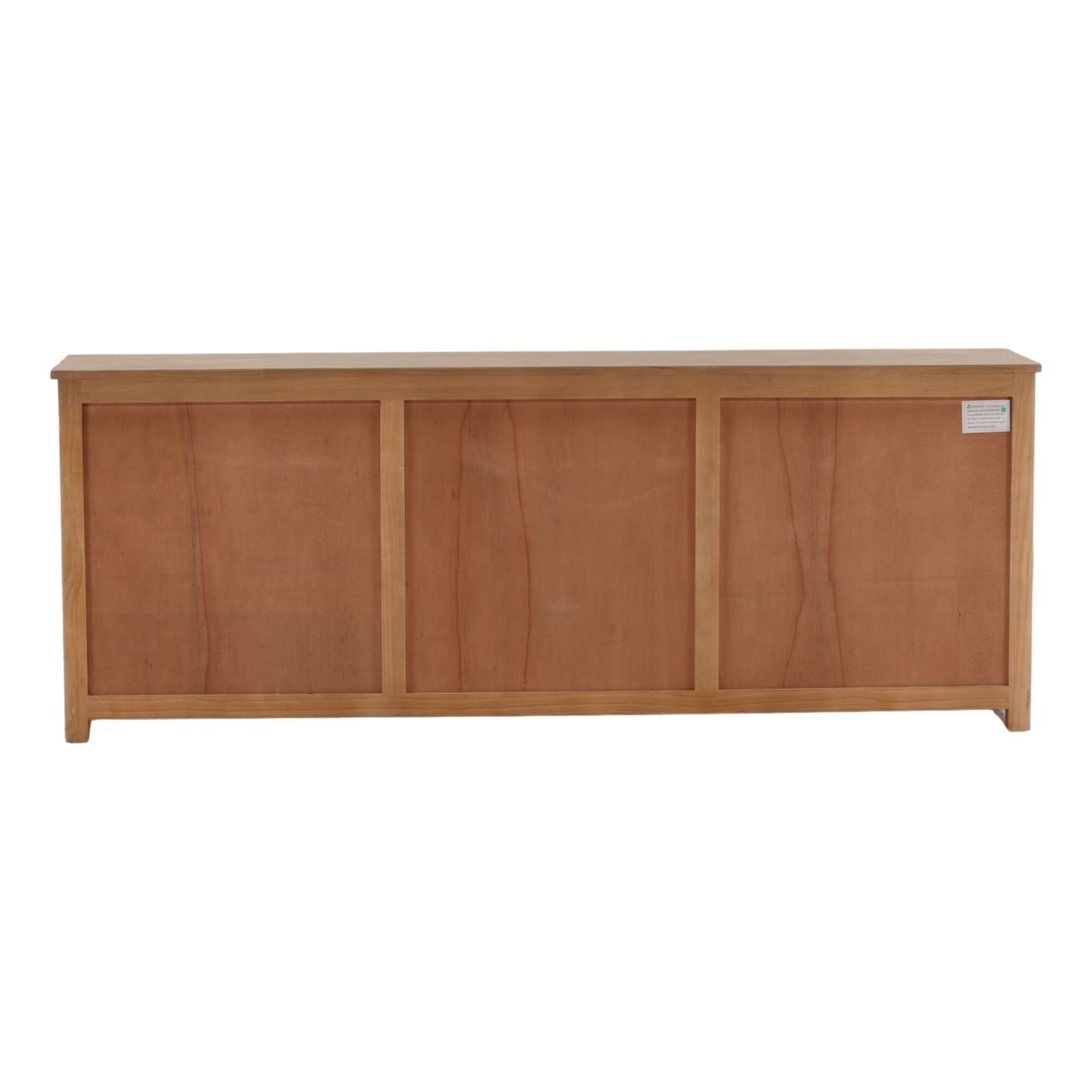 Light Warm Wash Sealed Finish Reclaimed Pine Wood Sideboard 109.5 in Wide