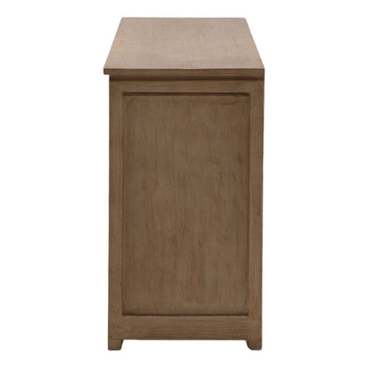 Light Warm Wash Sealed Finish Reclaimed Pine Wood Sideboard 109.5 in Wide