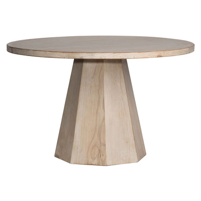 Light Warm Wash Finish Reclaimed Pine Wood Table 48 in Wide