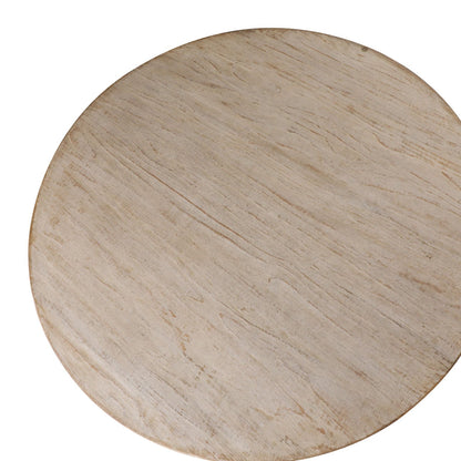 Light Warm Wash Finish Reclaimed Pine Wood Table 48 in Wide