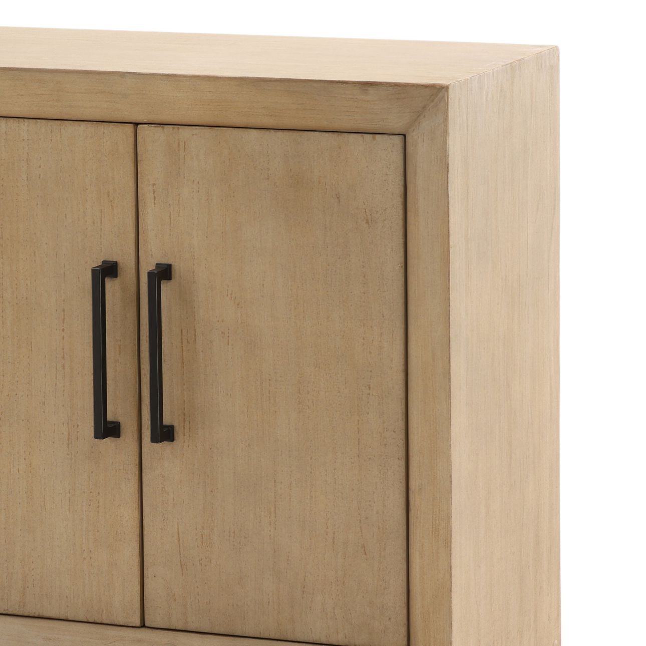 Light Grey Wash Reclaimed Pine Wood Sideboard 84 in Wide