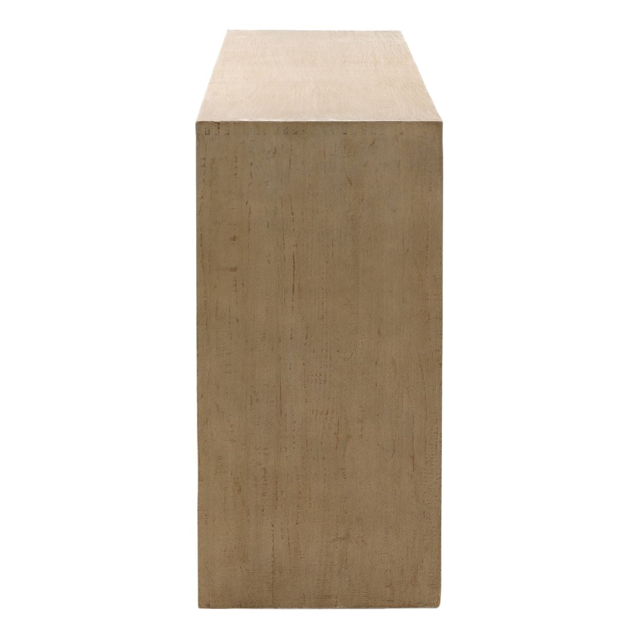 Light Grey Wash Reclaimed Pine Wood Sideboard 84 in Wide