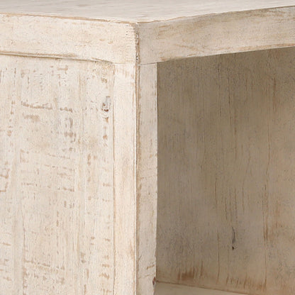 Light Warm Wash Finish Reclaimed Pine Wood Table 22 in Wide